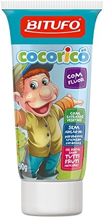 Bitufo Gel Dental Cocoricó Com Flúor Sabor Tutti Frutti 90 G