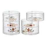 2 Auswahlmöglichkeiten --- Wir bieten Ihnen 2 Arten von Produkten zur Auswahl. Eine davon ist eine 3-lagige Schmuckschatulle mit einem Durchmesser von 11 cm und einer Höhe von 13,5 cm. Die andere ist eine 4-lagige Schmuckschatulle mit einem Durchmesser von 11 cm und einer Höhe von 17,5 cm.