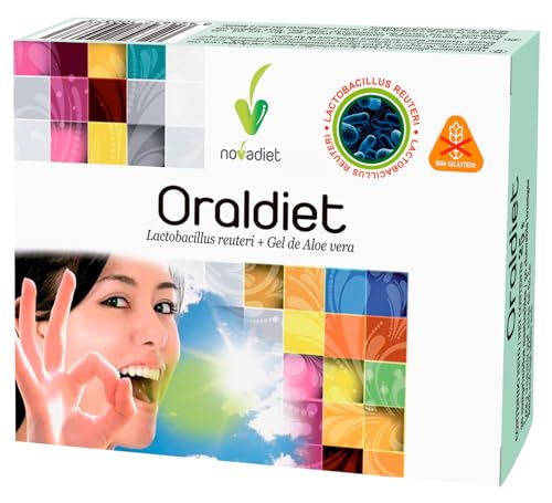 Novadiet - ORALDIET con Lactobacillus Reuteri y Gel de Aloe Vera - Ayuda a Promover la Salud de la Boca y a Restablecer El Equilibrio Natural de la Microbiota Oral. Envase de 30 Comprimidos