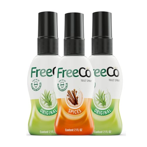 Freeco Bloqueador Anti-Olor WC (Before-you-go) | Pack Ahorro Surtido: 2xCítricos y 1xEspecias (3x60ml) | Toilet Spray de Aceites Esenciales Naturales | Ideal para Hogar, Oficina, Restaurante, Viaje
