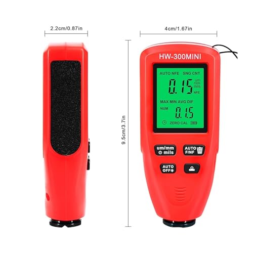 Medidor Portátil de Espesor de Pintura Coating Thickness Gauge miniatura 6