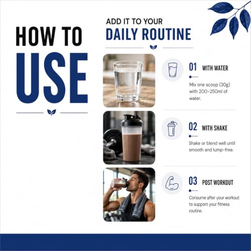 Image of Pure Nutrition Whey Protein Blend (Isolate + Concentrate) 500g, 30 Servings, 24g Protein, 5.5g BCAA per Serving | Supplement Powder for Men & Women for Muscle Recovery & Growth, Chocolate Flavour