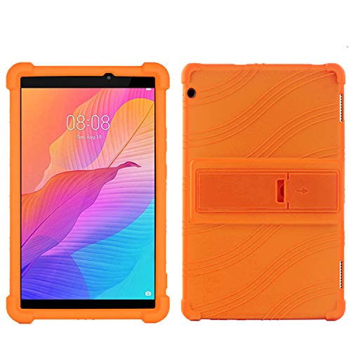TianTa Funda para Huawei MediaPad T3 10 2017, Silicona Suave Flexible a Prueba de Choques Ligero Completo Protectora Funda para Huawei MediaPad T3 10 (AGS-W09/AGS-L09) 9.6 Pulgadas - Naranja