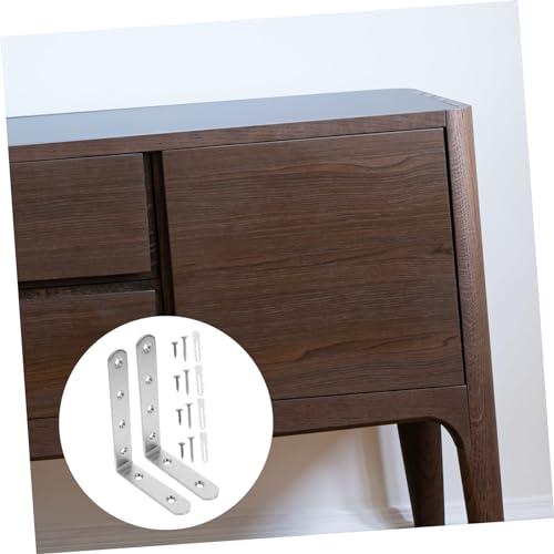 Abaodam 2 Unidades Kit anti-queda âncora de parede para móveis suporte de ângulo reto penteadeira cô