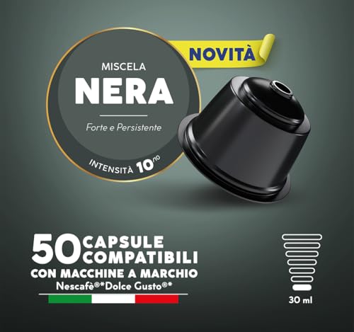 Caffè Borbone Miscela Nera - 50 capsule - Compatibili con le Macchine Nescafè®* Dolce Gusto®* - 5