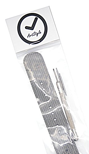 Artstyle Watch Band With 1.5Mm Thickness Quality Nylon Strap And Heavy Duty Brushed Buckle (Grey, 24Mm) #TOP6