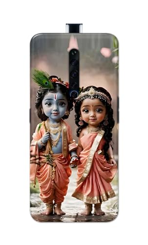 Image of Printed Hard Back Cover for Oppo Reno2 Z Back Cover (Radha Krishna Love -J2) -190724(EA)