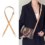 Doxo Vachetta Leather Strap Purse Straps Replacement Crossbody for L V Speedy Diane Pochette Handbag Shoulder Bag, Strap for Lv, Width 0.59''/1.5cm, Adjustable Length 39.4''-47.2''(100-120cm),Beeswax