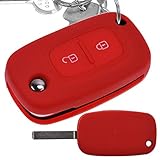 Key Soft Case Cover De Protection en Silicone étui de Protection en Silicone Rouge Kangoo Renault Clio III Mode Vent Mode Logan Twingo