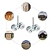 2pcs Sliding Door Roller Track Roller Wheels with Box Rail Strut Channel, Steel Double Wheel Rail Hanging Trolley Silver Sliding Track Roller Hanging Barn Door Rail Trolley Wheel