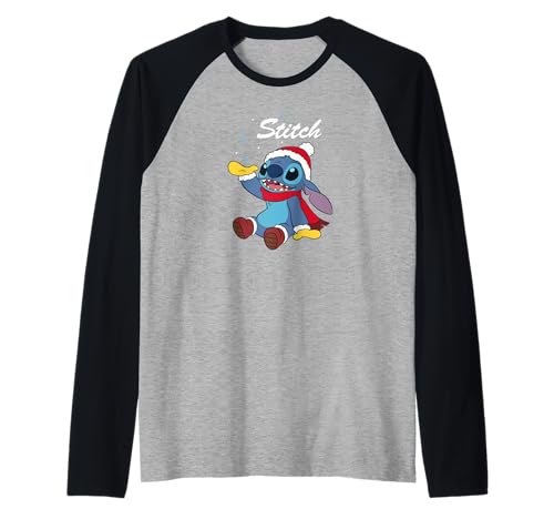 T-shirt Stitch Disney de Noël style baseball, le cadeau parfait pour passionné
