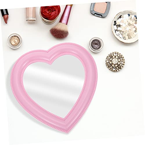 Espejo de maquillaje corazón para baño y escritorio miniatura 3