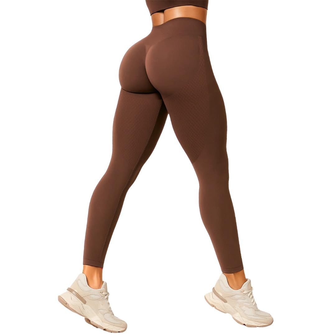 SMILODOX Leggings Damen Amaze Scrunch Pro, Butt Lift Sporthose High Waist V-Shape Trainingshose Seamless Blickdicht Yogahose Für Sport Fitness Alltag