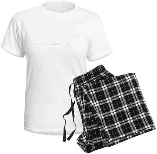 CafePress Time to Wine Down Pajamas Women's Novelty Cotton Pajama Set, Comfortable PJ Sleepwear