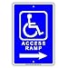 Handicap Access Ramp Direction Arrow Help Right and Left Aluminum Sign 8