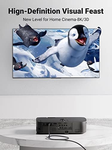 UGREEN HDMI Cable 2.1 8K 60Hz 4K 120Hz 48Gbps Ultra High Speed UHD Dolby Vision HDR eARC Dolby Atmos HDCP 2.2 Video Lead Compatible with PS5 PS4 Xbox One TV Switch DVD Monitor Soundbar (2M)