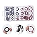 Zerodeko 141Pcs Gasket Assortment Kit High Temperature Sealing Rings for Plumbing Automotive and Industrial Use Washers Transparent Organizer Box