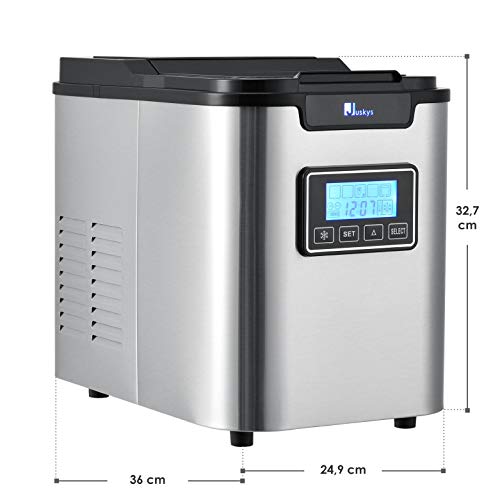 Juskys Eiswürfelmaschine MIM242L — 3 Eiswürfel Größen einstellbar, Timer Funktion und automatische Selbstreinigung… – Bild 3