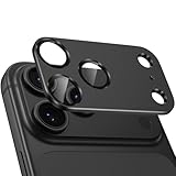 Yugujun カメラフィルム iPhone 17 Pro Max用 カメラ保護 一体型 全面保護 黒縁取り アルミ合金 アイフォン17プロマックス レンズカバー 耐衝撃 9H強化ガラス いphone17 Pro Max専用カメラカバー 超高透過率 ブラック