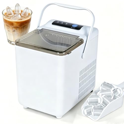 Mini compacta fabricadora de hielo 13L 12kg diario blanca miniatura 1