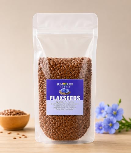 Image of SUNRISE Impex Flax Seeds 200g | Raw Alsi Seeds | High Fibre & Protein Rich Superfood Seeds for Daily Nutrition