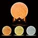 Price comparison product image 3D Printing Moon Lamp Light , Bonega® 5.9 inch 3D Printing Moon Lamp with Warm and Cool White Dimmable Touch Control Brightness Home Decorative Light Birthday Decoration