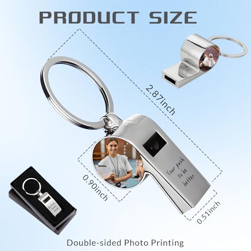 Silbato personalizado para entrenador con foto y texto miniatura 5