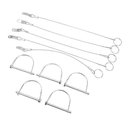 5Pcs Arch Safety Coupler Pin Anti Lost Chain 6 X 70mm