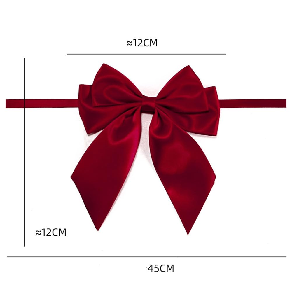 Geschenkschleife Dekoschleife mit Band Satinbandschleifen zur Dekoration von Paketen Geschenkbox Schleifen für Weihnachten Hochzeit Geburtstag Partys Geschenke Deko Rot 100 Stück