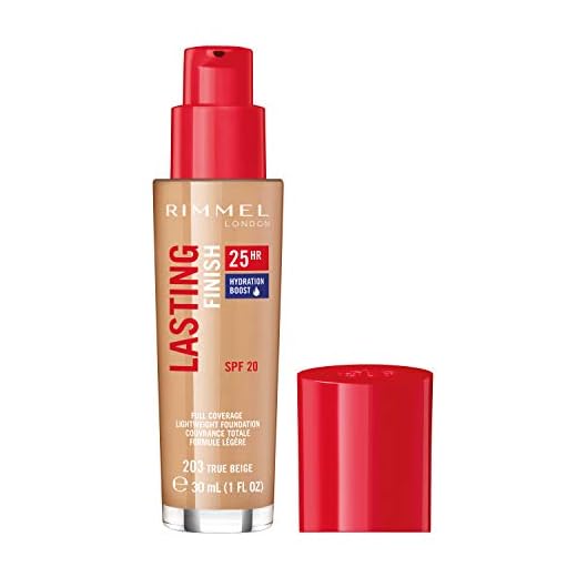 Rimmel London Lasting Finish Foundation 25H Base de Maquillaje Tono 203 True Beige - 30 ml