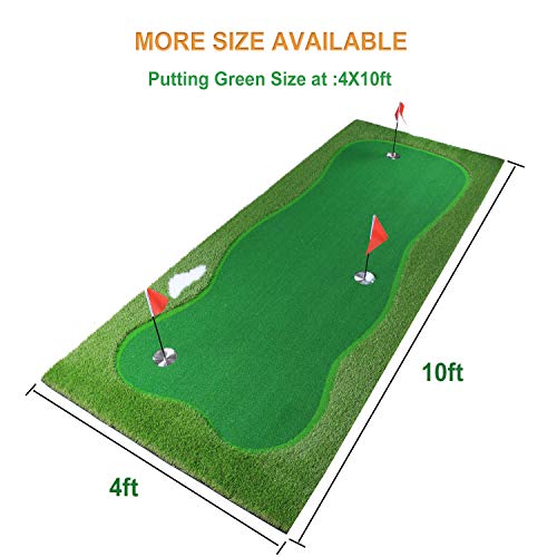 Facy Golf Putting Green Mat Indoor/Outdoor - Professional Golf Practice Mat For Put Training For Home Office Use #TOP3