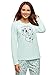 Produktbild oodji Ultra Damen Gerade Geschnittener Lounge-Pullover mit Druck, Grün, DE 38 / EU 40 / M