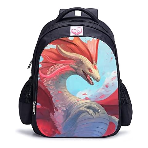 Outdoor Shoulder Sling Chest Pack Dragon Womens Backpack Lightweight Casual Backpack Girls Teens Cute Print Bookbag Teenagers Durable Unisex 17 inches Cover