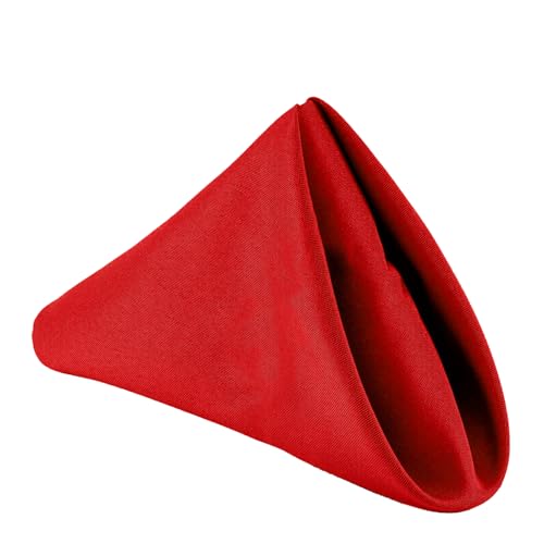 MDS Pack de 12 Servilletas de Tela 44x44 cm Rojo miniatura 5