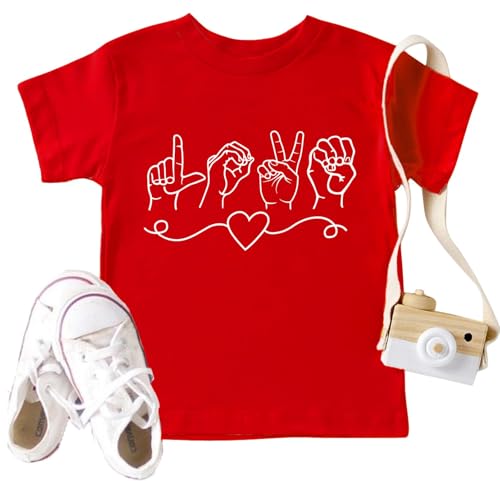 Toddler Valentine Shirts Girls Boys Cute Tie Dye Heart Graphic T Shirts Casual Short Sleeve Top