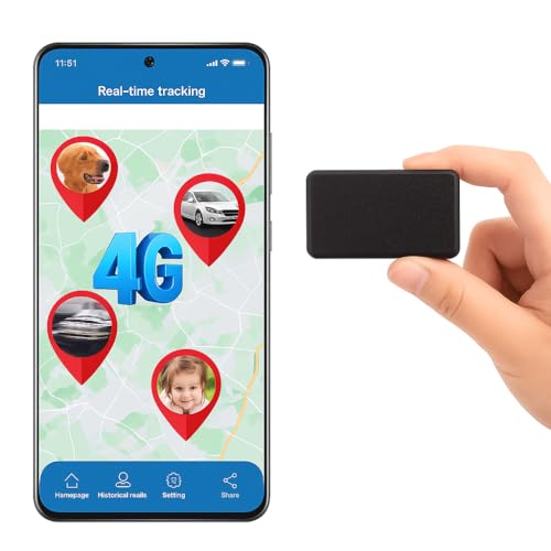 Traceur GPS Mini 4G Winnes Tracker GPS Espion Aimanté Alerte Géofence, Multi-Tracker APP Localisation Globale en Temps Réel, Alertes Multiples, Gestion...