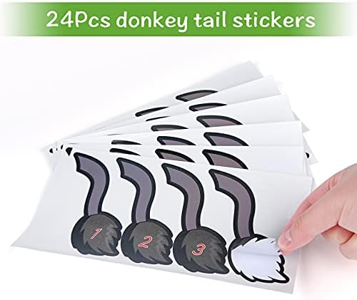 KUUQA Pin The Tail on The Donkey Party Game, Mexican Donkey Party Supplies, Birthday Party Decorations, Mexican Fiesta Party Decorations