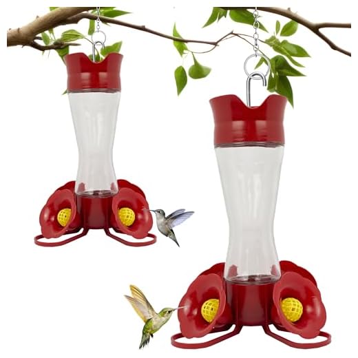 Perky-Pet 203CPBN-2 Glass Hummingbird Feeders for Outdoors with Perches, Ant Moat, Bee Guards - Pack of 2