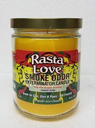 Smoke Odor Exterminator 13oz Jar Candle, Rasta Love Three Pack.
