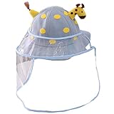 Flairs New York Kids Hat with Detachable UV Protective Cover (One Size Fit Most, Yellow Giraffe/Blue...