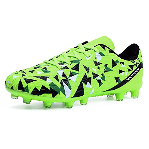 PANDANINJIA Kids Soccer Cleats Girls Boys FG/AG Unisex-Child Athletic Outdoor Football Shoes