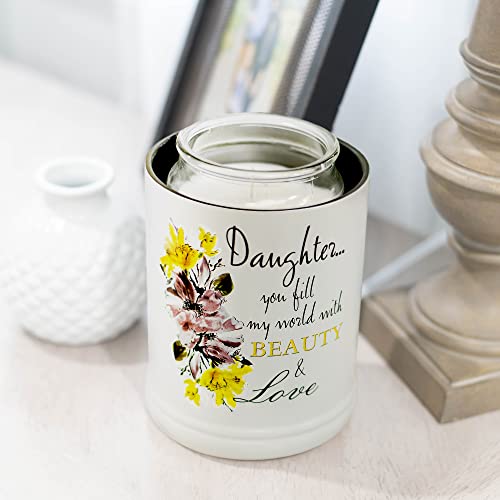 Elanze Designs Daughter Beauty & Love Ceramic Stoneware Electric Large Jar Candle Warmer #TOP5
