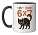 Haunted Black Cat Funny Math Meme 6x7 Halloween Algebra Joke Ceramic Mug, Black/White