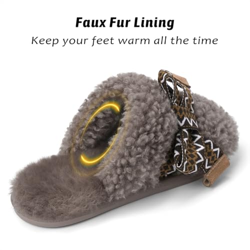 SOULROSE Womens Maxi Curly Sister Slides Fuzzy Slippers Women with Cute Bow Wool Memory Foam House Slippers Cozy Indoor Outdoor Cloud shoes Gifts4