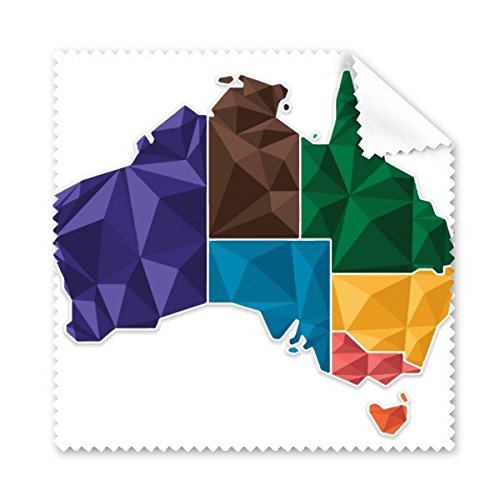 Tissu de nettoyage lunettes et écran lot de 5 pièces carte Australie