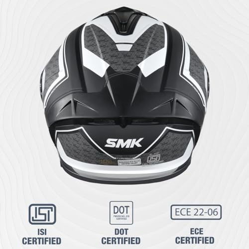 Image of SMK Typhoon RD1 Full Face Helmet, Dual Visor, ISI DOT & ECE 22.06 Certified
