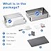 Non-Stick Stainless Steel Litter Box, XL Side Opening Splash-Proof & Leak-Proof Seamless Seal, Ellenpent Large Capacity, Cat Litter Box with Lid for Multi-Cats, Easy-Clean & Durable (White)