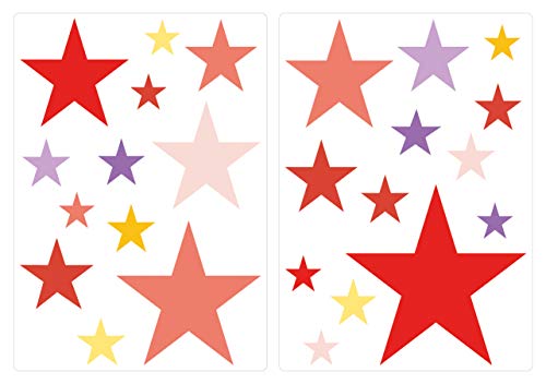 dekodino® Pegatina de pared estrellas azafrán set de decoración