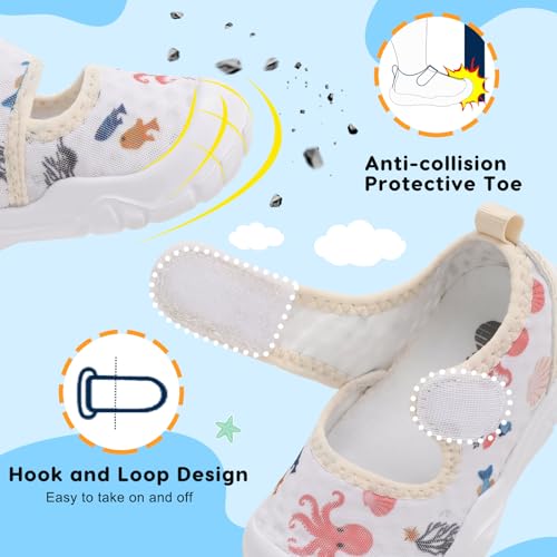 Image of BARERUN Toddler Water Shoes Infant Baby Swim Shoes Kids Barefoot Sandals