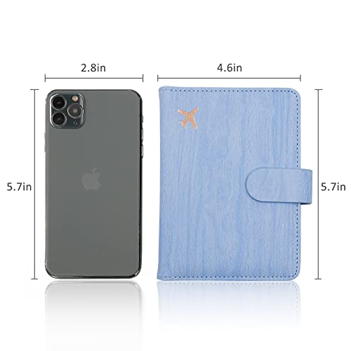 Image of Melsbrinna Rfid Passport Holder for Travel women /Men, Cute Passport Wallet Rfid Blocking Card Slots, Rfid Passport Cover /CaseTravel Wallet, Passport Book Holder (1, Blue4)